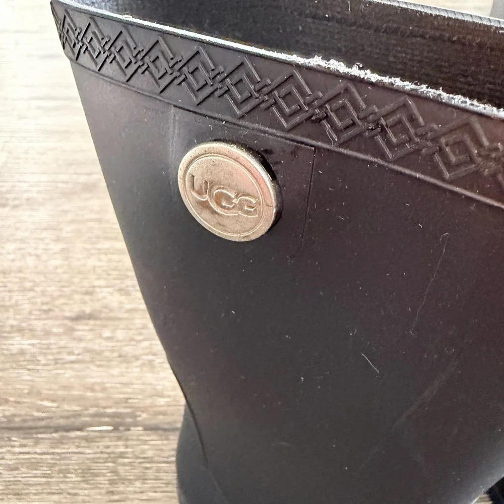 UGG Black Rubber Boots
